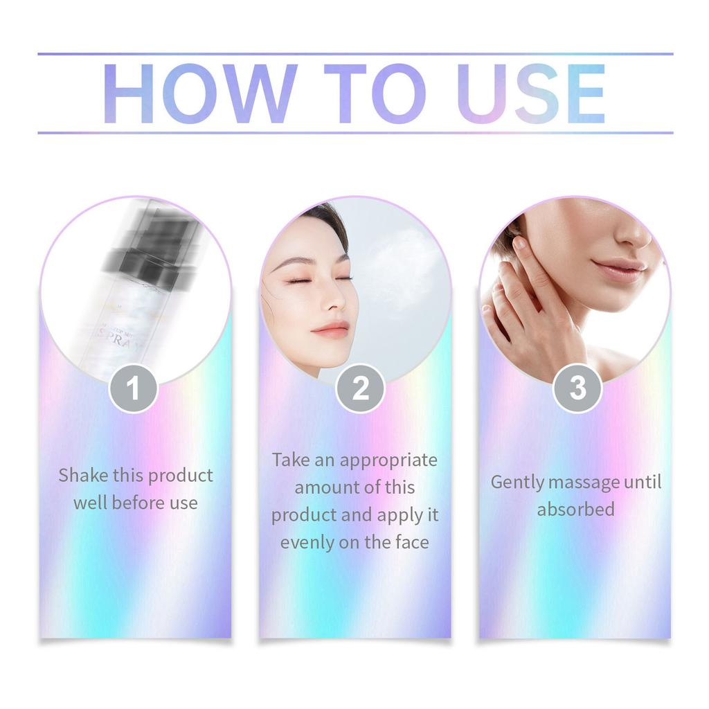 Makeup Setting Spray Glow Finish Hydrating Illuminating Finishing Spray For Face Lightweight Long Lasting Make Up Fixing Hydrate Skin 100ml