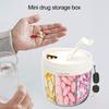 Pill Dispenser with 7 Compartments Anti-Mix Design Easy Access Pill Bottle Organizer Travel BPA-Free Pill Container