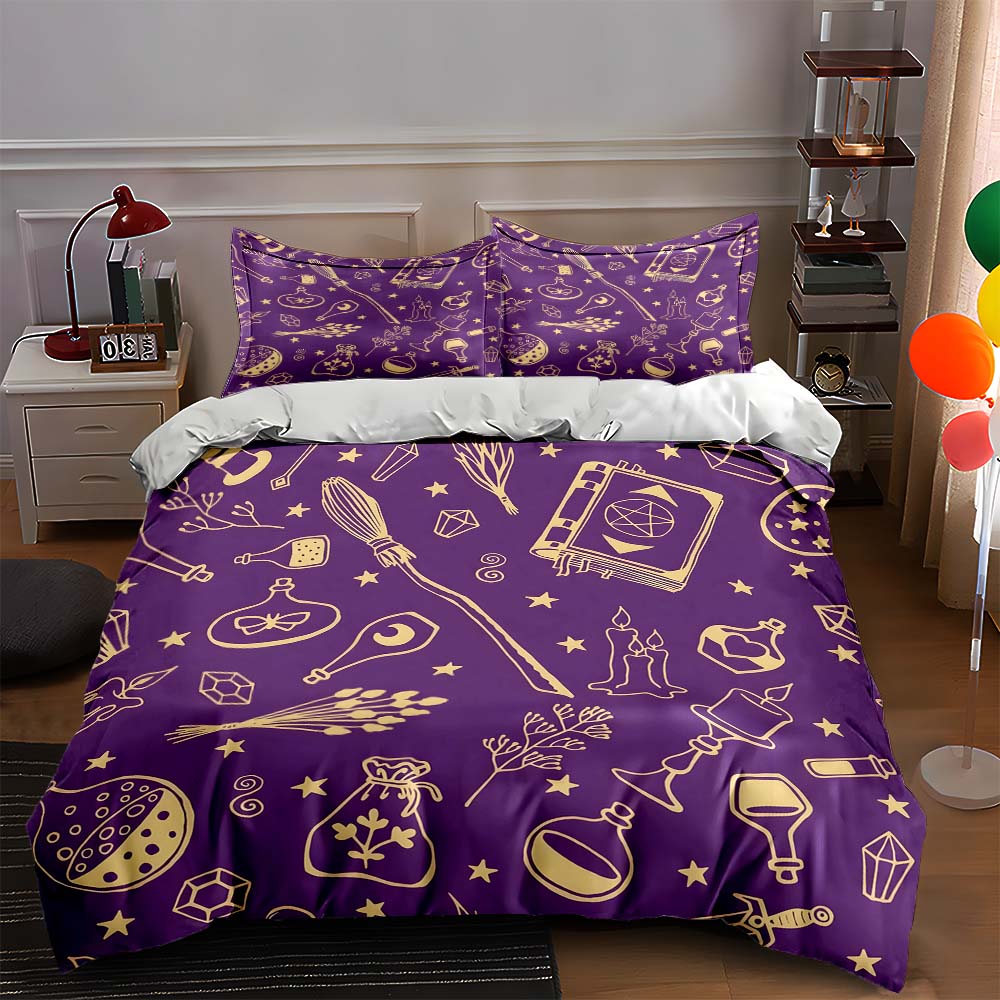 

Magical-themed illustrations Bedding Duvet cover sets Duvet covers Pillowcases gifts (1 * Duvet Cover 2 * Pillowcases, without duvet insert) 135x200cm