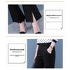 New 2026 Split Flared Pants with Drape Effect, High-waisted Plus-size Cropped Casual Pants