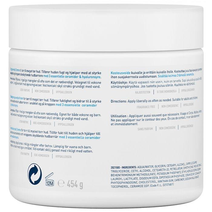 Baume Hydratant - CeraVe - 454g - Peaux Sèches à Très Sèches - Sans Parfum - Non Comédogène