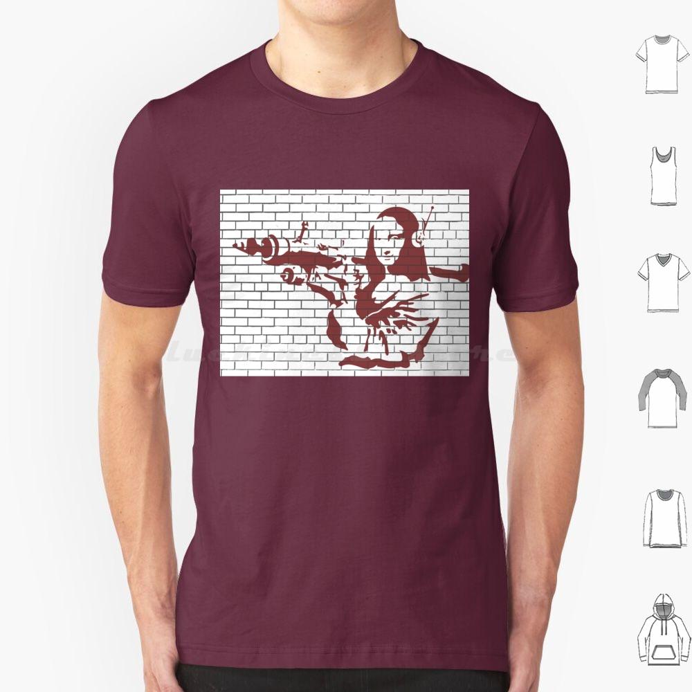 Banksy Stencil Style Urban Graffiti Spray Paint Mona Lisa T Shirt 6xl Cotton Cool Tee Banksy Kwiebe34 Banksy Stencil Banksy