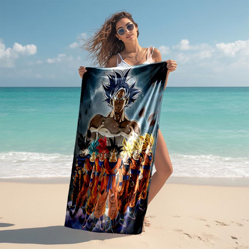 1pc Dragon Ball3 Beach Towel, Comfortable and Thick, and Swimming/Bath/Picnic/Camping Towel, Suitable for Seaside Beaches