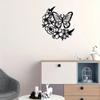 Moon Phase Boho Wall Pediments – Nordic Metal Wall Art with Flowers and Butterflies. Ideal for Moon Phase Wall Hanging and Decor