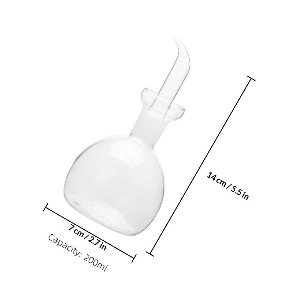 

200Ml Clear Glass Oil Storage Bottle Premium Leak-Proof Design Sauce Jar for Liquid Condiments Home Restaurant Hotel Kitchen