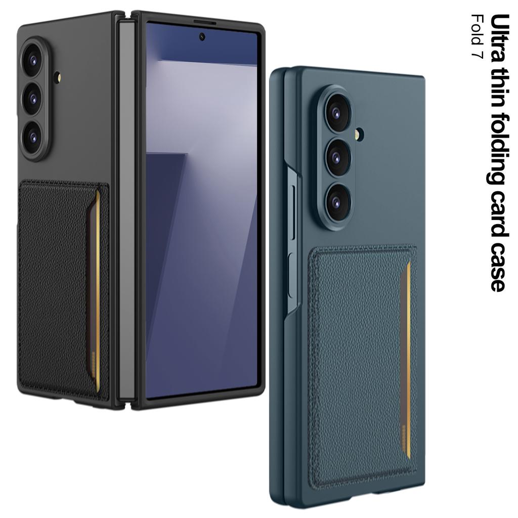 A Creative Phone Case for Samsung Galaxy Z Fold7 Foldable Screen Phone Featuring An Ultra Thin and Fine Hole Card Case