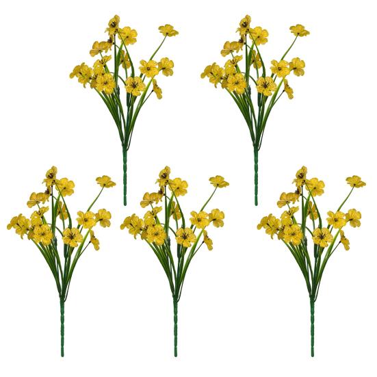 Artificial Flowers Adjustable Height Fade-Resistant Handmade Realistic Silk Petals No Watering Sunlight Floral Display Arrangement