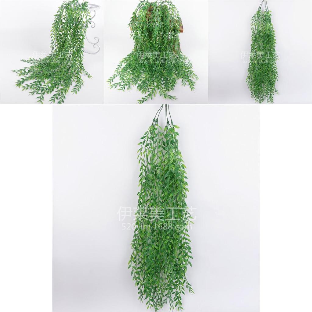 Realistic Fake Willow Plant Wall Decoration With Green Foliage For Gift And Decorative Use