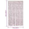 VidaXL Fly Curtain Silver Grey and Pink 118x220 Cm Chenille, Door Fly Curtain, Insect Curtain of 4004886