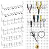 6 Pcs Pegboard Screwdriver Holders Organizer Pegboard Plier Holders Stainless Steel Peg Board Tool Utility Hooks Accessories Shelving Display