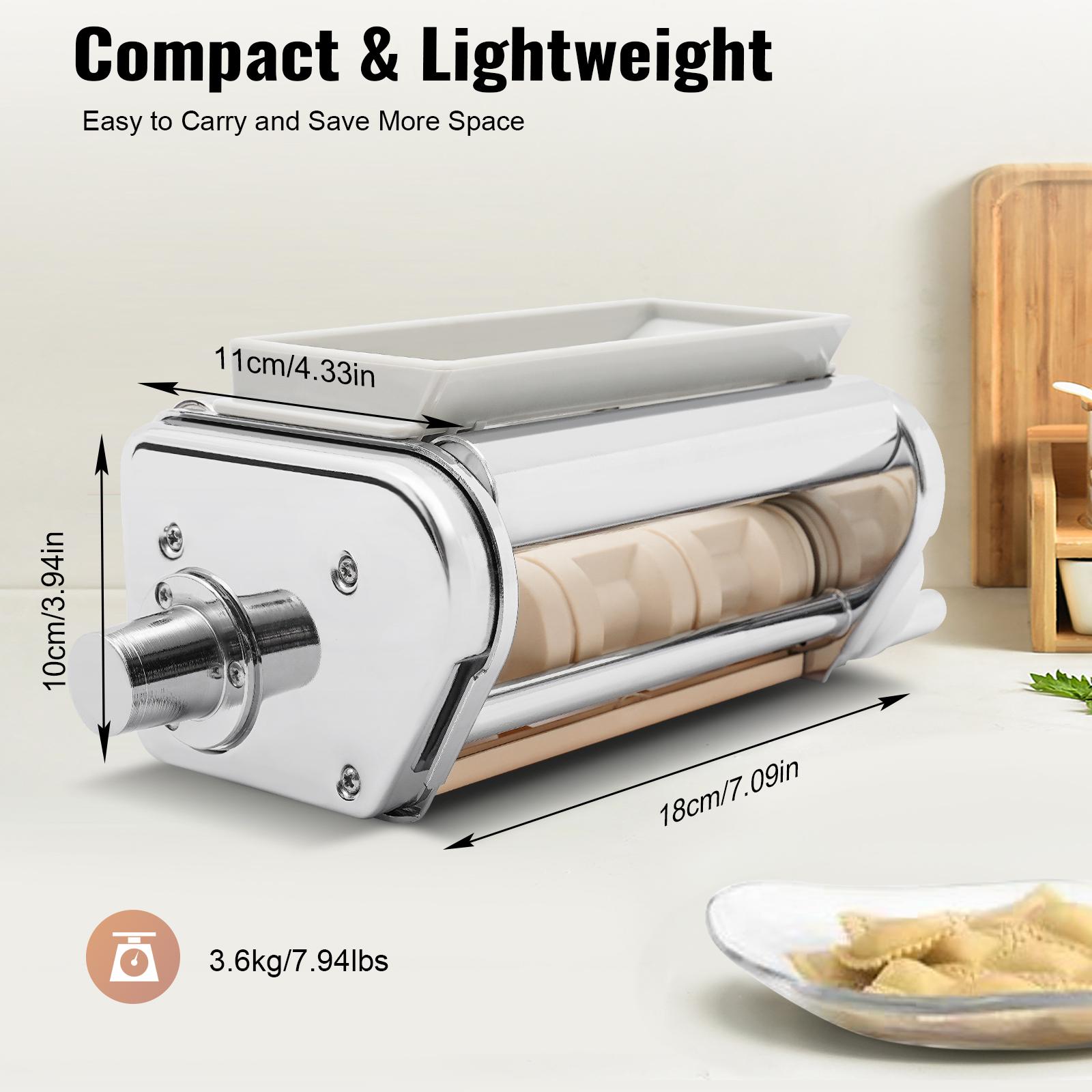 

Stainless Steel Ravioli Maker Attachment, 3-Row Manual Dumpling/Wonton Maker for Dumplings/Wontons/Meat Burritos United States