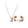 Light Luxury Rose Gold Ceramic White Alloy Resin Bracelet Men and Women Same Style Couple Model N153C005