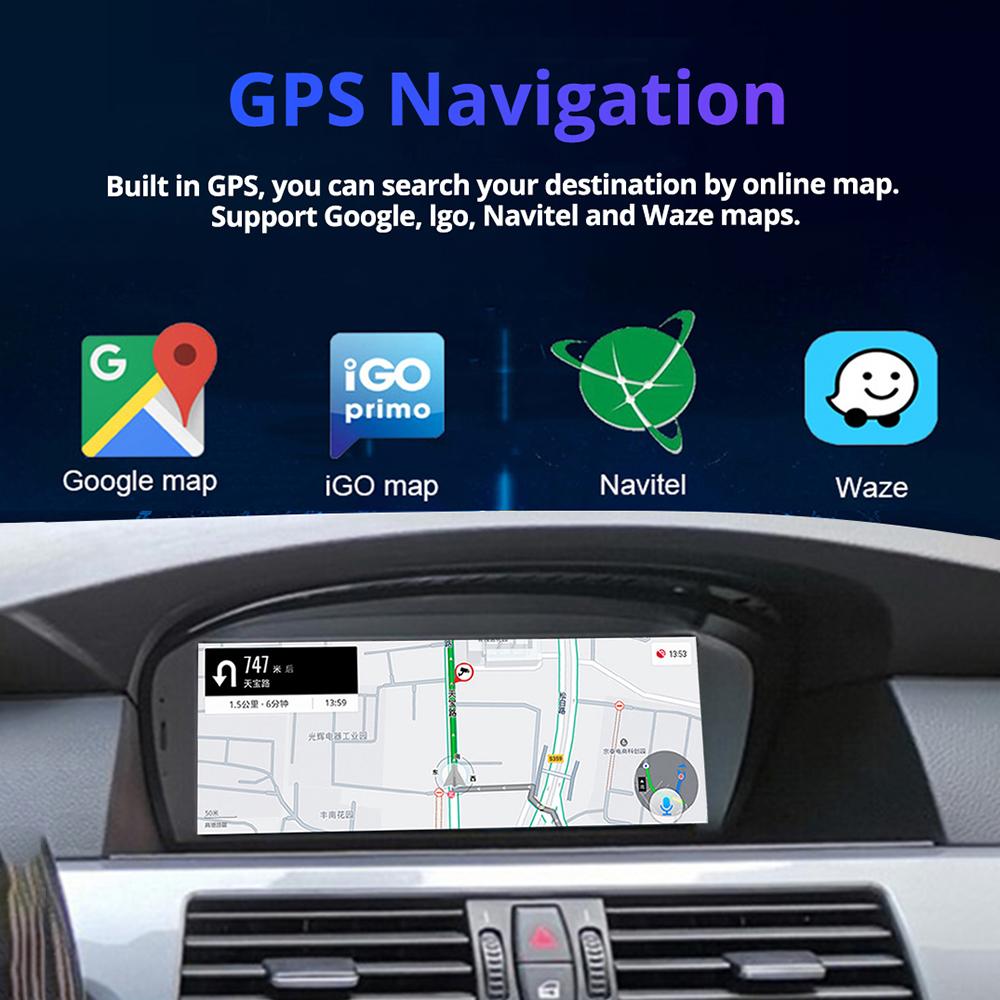 8.8" Wireless Carplay Auto Car Radio For BMW 5 Seires E60 LHD 2006-2012 CCC CIC System Android 13 GPS Multimedia Video Player FM BT