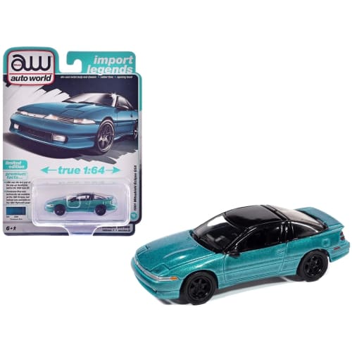

autoworld 1/64 Mitsubishi Eclipse GSX Version B 1991 Tennessee Blue Eclipse GSX Diecast Model Car