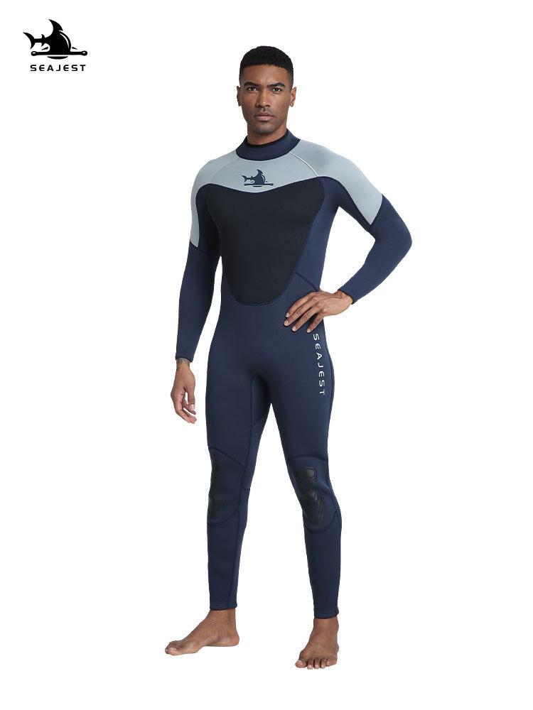 

Новый 3 мм водолазный костюм мужской цельный теплый водолазный костюм для серфинга женский с длинными рукавами антихолодный подводное плавание купальник L