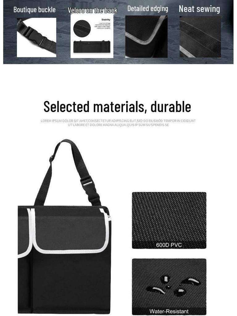 Large Capacity SUV Trunk Organizer - Oxford Cloth Hanging Storage Bag