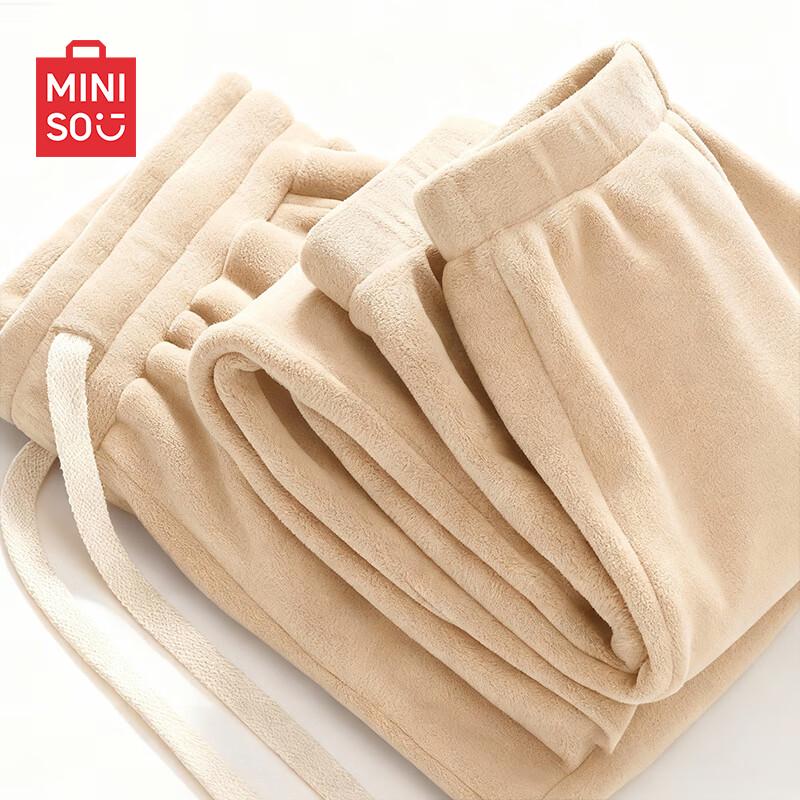 

MINISO Men s Heavyweight Winter Fleece-lined Casual Sweatpants 2XL