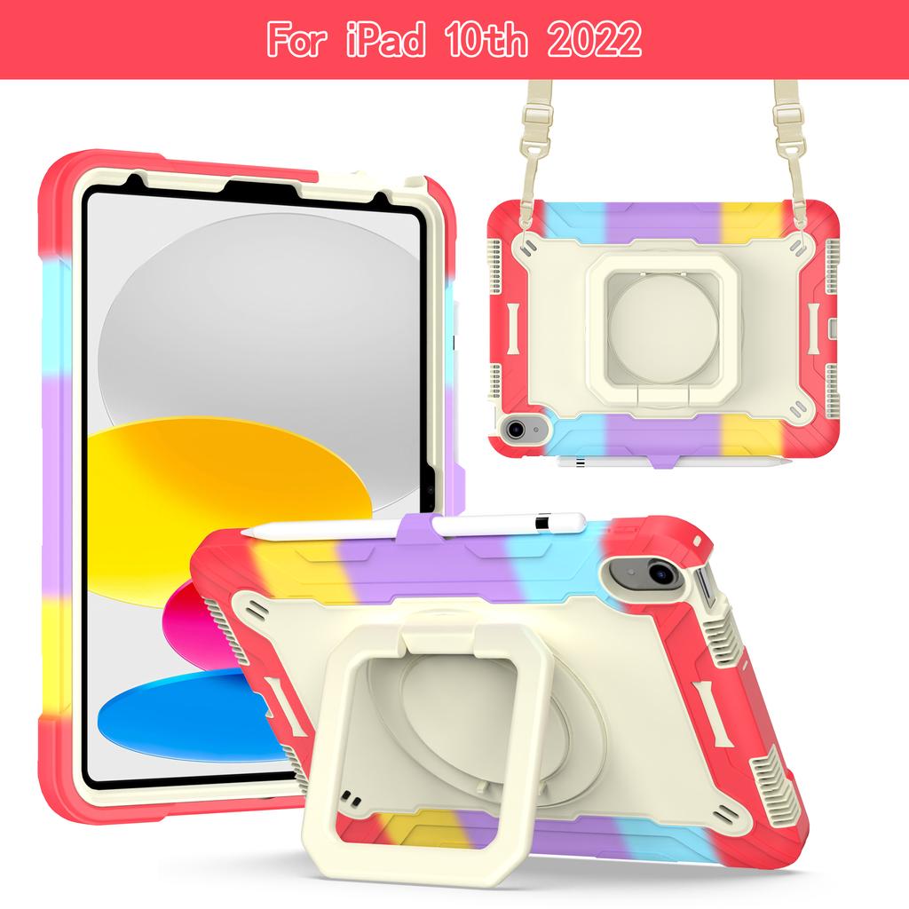 Stand Case Universal for IPad A16 2025 11th 10.9 2022 10thGen A3354 A3355 A3356 A2757 A2777 A2696 360 Rotating Handle Grip Cover