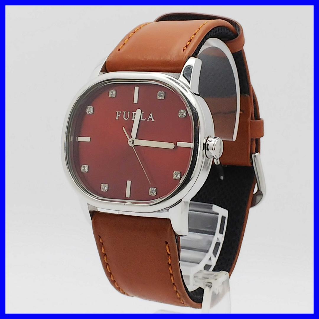 Used 1142 [Battery replaced] Furla wristwatch unisex quartz in operation