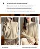 Women's 100% Wool Half-High Collar Crochet Cardigan - New Year Knit Cashmere Sweater
