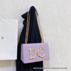 Stylish Solid Color Women's Crossbody Bag with Letter Detail - Versatile Candy Hue for Daily Use
