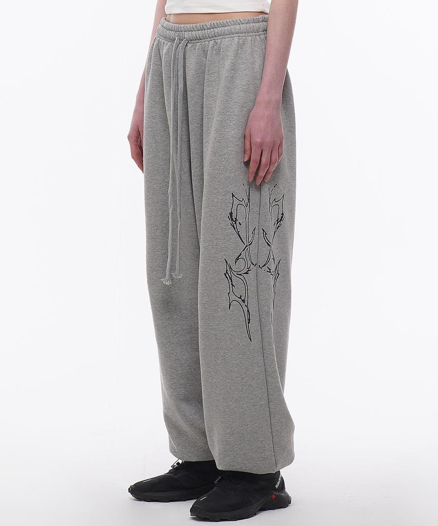 D.XO.H Line Thunder Logo Pants Gray