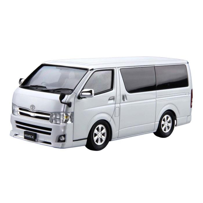 Aoshima Toyota TRH200V Hiace Super GL '10 1/24 Scale Plastic Model Kit, White, -197mm