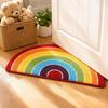 Half Round Faux Bathroom - Absorbent Non- Doormat for Entryway, Soft Carpet