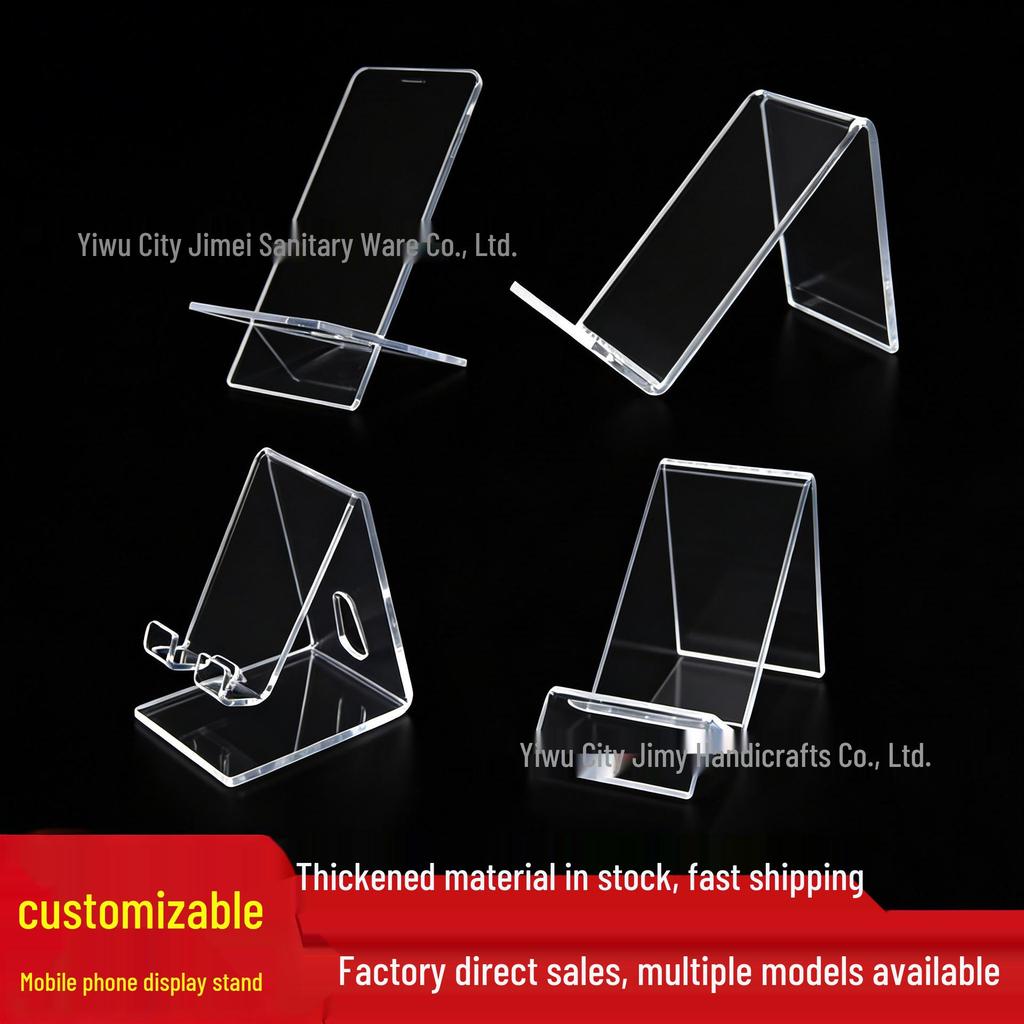 Acrylic Transparent Adjustable Phone Stand for Desktop