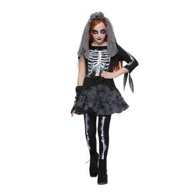 Girl Skeleton Zombie Bride Costumes Halloween Cosplay Fancy Party Dress