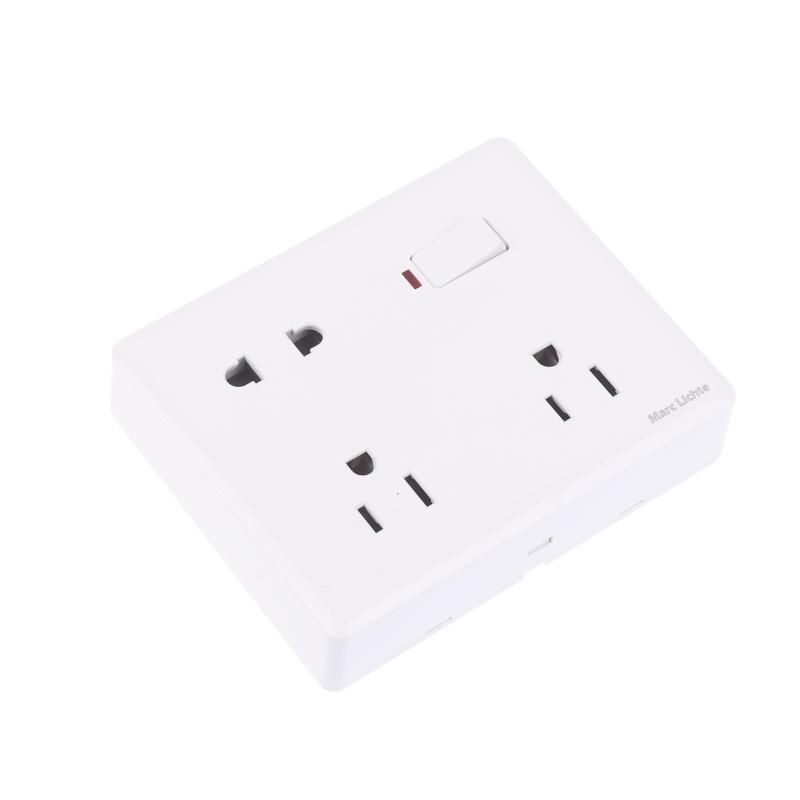 Multifunctional Eight-Hole 5Pin Power Plug Universal Wall 86 Type Two Or Three Plugs