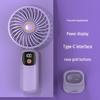 USB Mini Handheld Fan with LED Display - Portable Gift for Students and Dorm Rooms