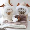 Windproof Baby Hat With Scarf Plush Beanie Hat Scarf Cute Neck Warmer  Autumn Winter