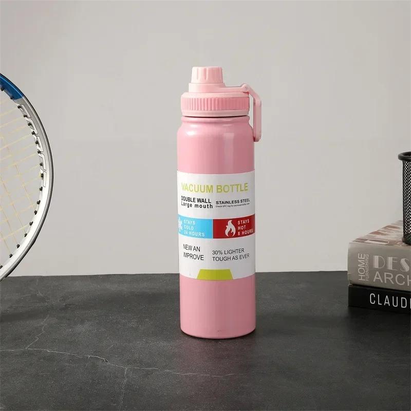 Portable Travel Car Water Cup Stainless Steel Space Kettle Thermos Flask Large Capacity Sports Water Bottle Water Bottle Metal