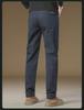 Men's Slim Fit Elastic Belt Cotton Suit Pants for Autumn/Winter 2024