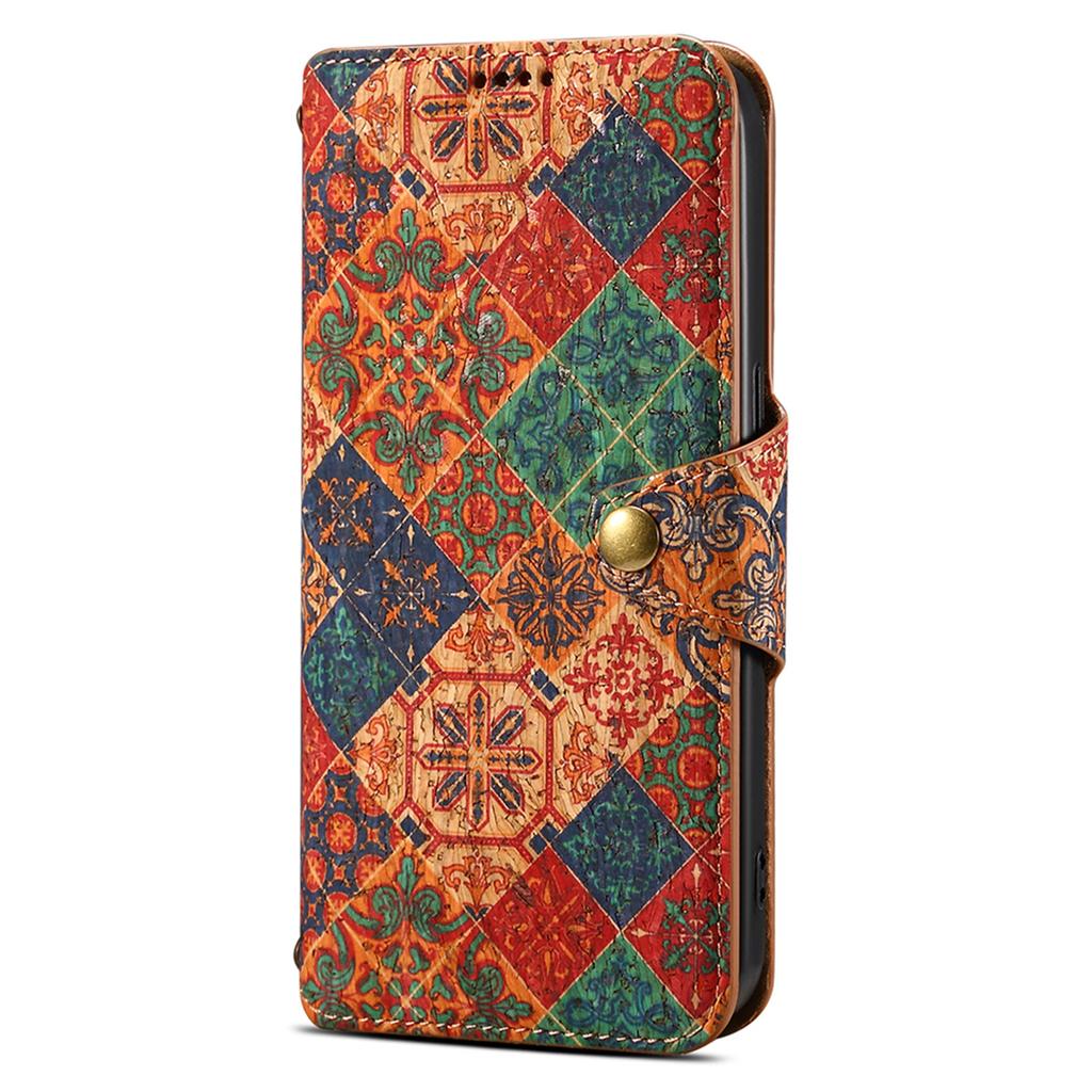 For iPhone 16 Pro Max Case Flower Printing Stand PU Leather Protective Phone Cover