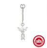 Piercings 925 Sterling Silver Zircon Snowflake Marquise Ball Flat Back Vertical Helix Piercing Ear Bone Earrings