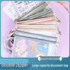 Morandi Mesh Storage Set: A4 File Bag, A5 Document Bag, A6 Pencil Case, Logo Printable