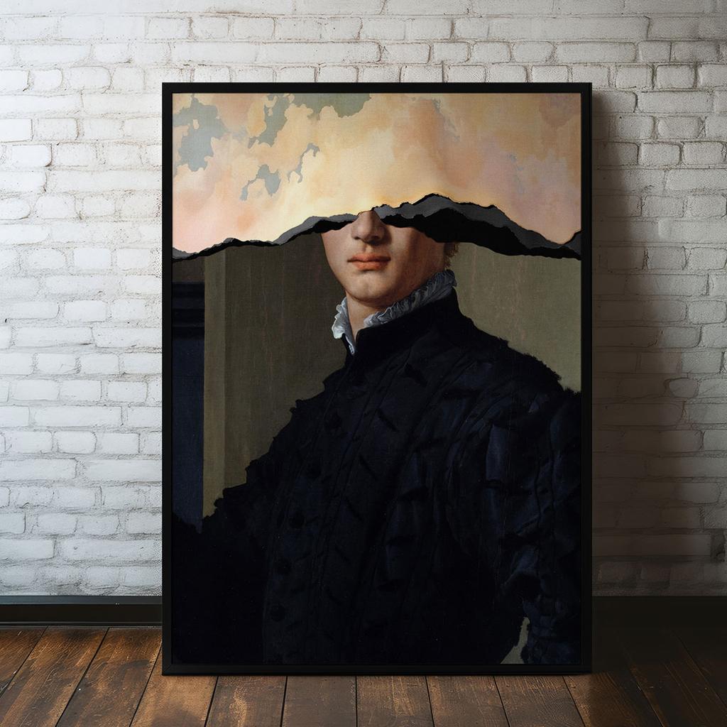 Torn Poster Portrait In a Frame