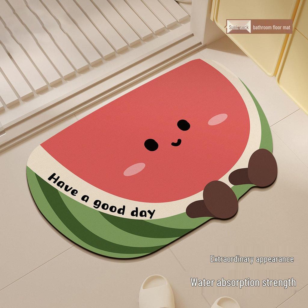 Cartoon Tomato Quick-Dry Anti-Slip Bathroom Mat
