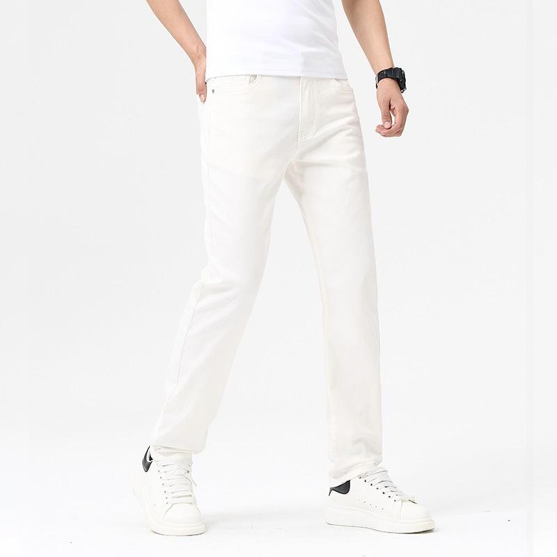 

Summer Thin High Waist Loose Light Business Thin Small Straight Trousers Jeans 29