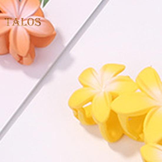 Women Plastic Hair Claw Flower Shape Candy Color Hair Clip Anti-slip Design Strong Grip Hair Claw Back Head Hair Clip Headwear