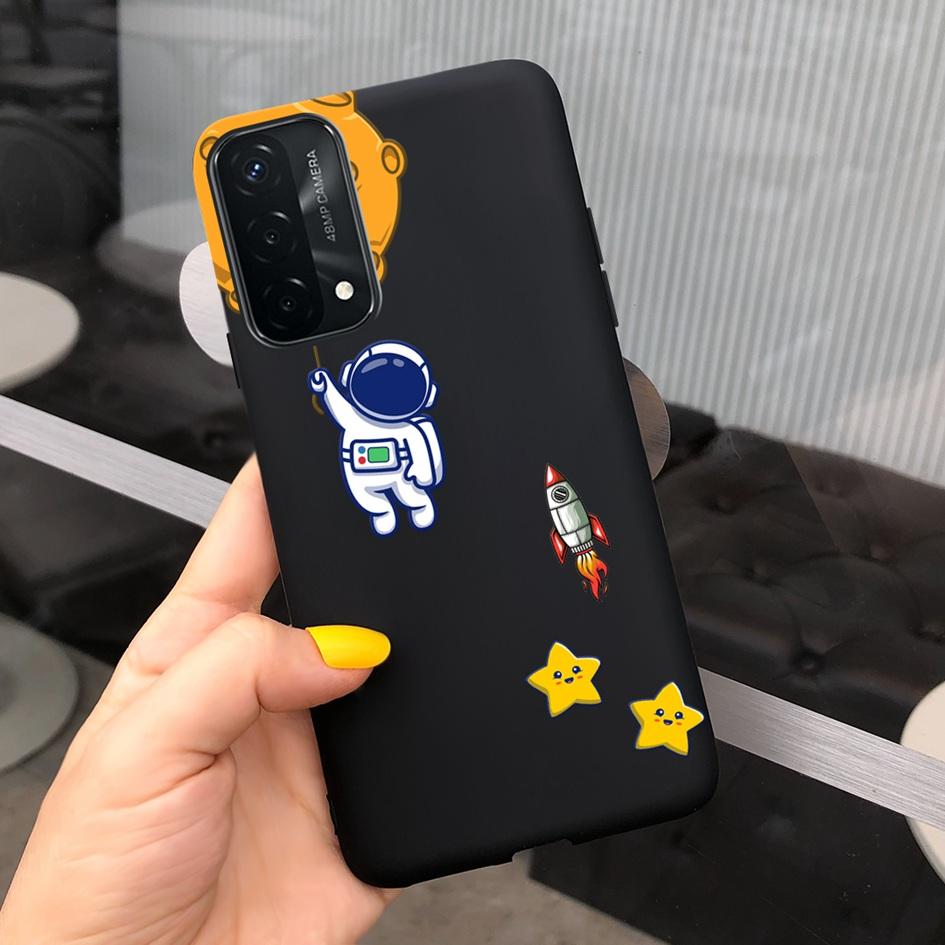 A74 Fodral För OPPO A74 CHP2219 Fodral Lyxigt Fjäder Dinosaurie Daisy Mönster Bakre Skydd För OPPO A74 5G CPH2197 A 74 Mjuk Capa