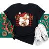 2025 Women Santa Claus Print Clothes Christmas 90s Funny Holiday Fashion Cartoon Tops Tee Shirt Ladies Female Graphic TShirt
