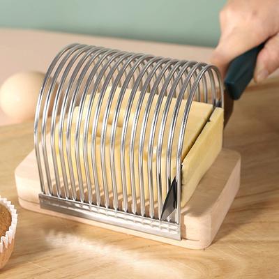 Bread Slicer Multifunctional Sandwich/Toast Maker with Sturdy Wooden Base Potato Slicing Tool for