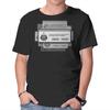 Unisex Rundhals-T-Shirt Alarm Katze Grafik Kurzarm Lässiges T-Shirt