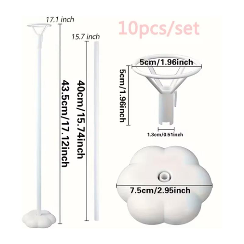 

10 комплектов, настольный набор держателей для воздушных шаров, держатель для украшения вечеринки, стол для воздушных шаров в форме цветка сливы, плавающая атмосфера для свадебной вечеринки белый