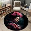 Elegant Round Dragon Multicolor Rug Pad, Non-Slip Floor Mat for Family Room