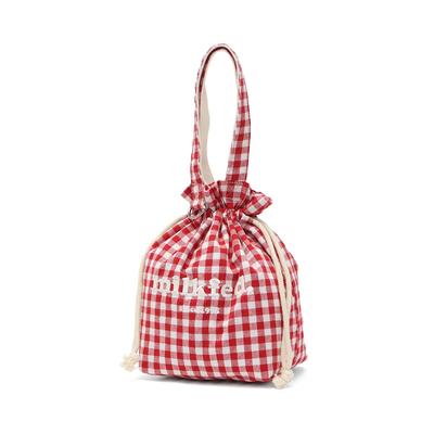 Milkfed Gingham Kordelzug Kühltasche Rot, Damen,