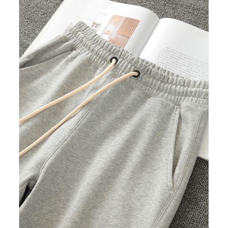 Full Cotton Casual Spring & Fall Gray Sweatpants